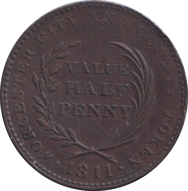 1811 HALFPENNY TOKEN WORCESTER