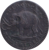 1795 PIDCOCK EXHIBITION FARTHING TOKEN ELEPHANT