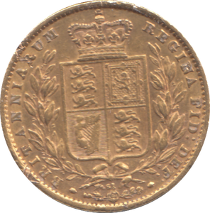1861 GOLD SOVEREIGN DIE 61 ( VF )