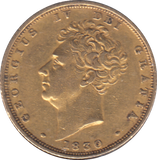 1830 GOLD SOVEREIGN ( VF )