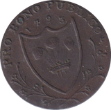 1793 SOUTH WALES FARTHING TOKEN