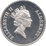 1995 SILVER PROOF 1 POUND ALDERNEY