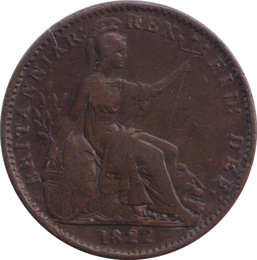 1822 FARTHING ( VF )