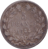 1844 SILVER 5 FRANC FRANCE