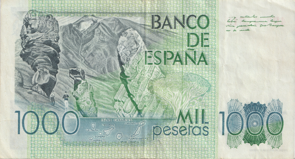 1979 1000 PESTAS BANKNOTE SPAIN REF-1648