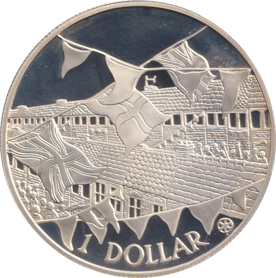 2002 SILVER PROOF ONE DOLLAR COOK ISLANDS