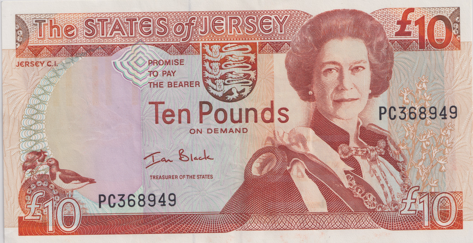 1993 TEN POUNDS JERSEY BANKNOTE REF-1823