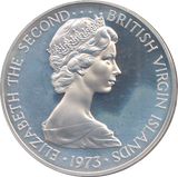 1973 SILVER PROOF 1 DOLLAR BRITISH VIRGIN ISLANDS