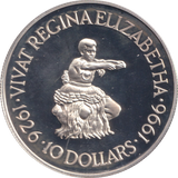 1999 SILVER PROOF TEN DOLLAR FIJI