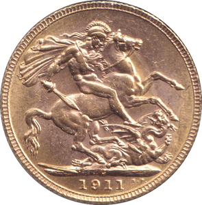 1911 GOLD SOVEREIGN ( AUNC ) OTTAWA MINT