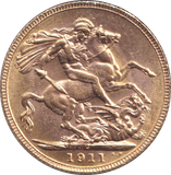 1911 GOLD SOVEREIGN ( AUNC ) OTTAWA MINT