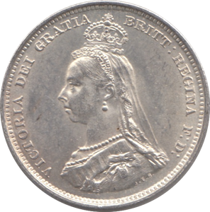 1887 SHILLING ( UNC ) 8