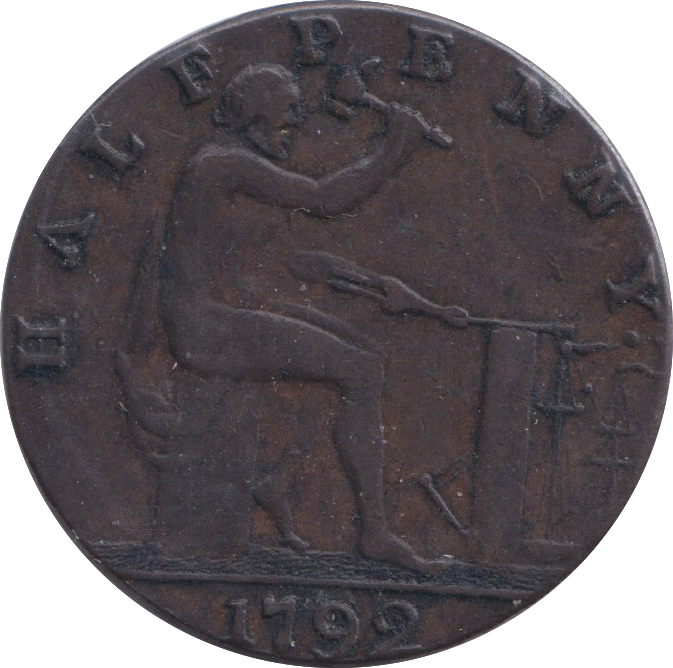 1792 WILKINSON IRON MASTER HALFPENNY TOKEN