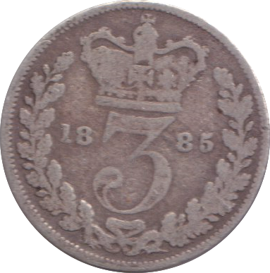 1885 THREEPENCE ( FINE )