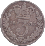 1885 THREEPENCE ( FINE )