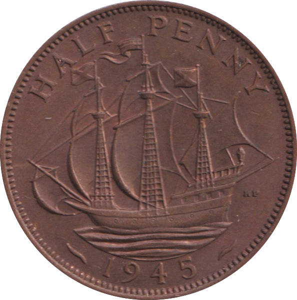 1945 HALFPENNY ( BU )