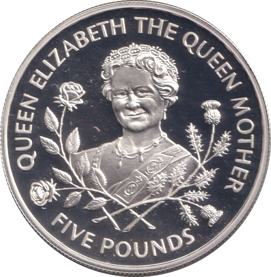 1995 SILVER PROOF FIVE POUNDS BAILIWICK OF GUERNSEY