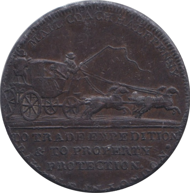 1797 PALMERS STAGE COACH HALFPENNY TOKEN