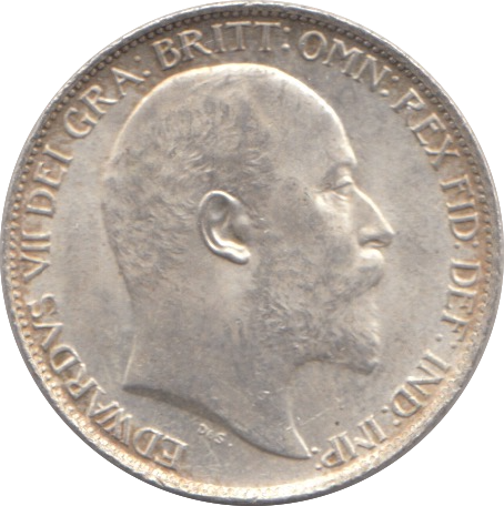 1910 SIXPENCE ( UNC )