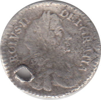 1673 HOLED MAUNDY TWOPENCE ( FINE )