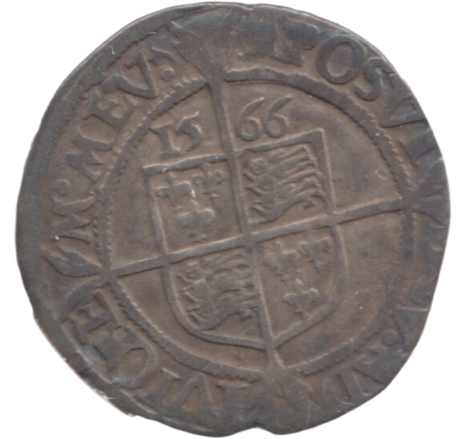 1566 ELIZABETH I SIXPENCE