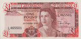 1986 ONE POUND GIBRALTAR BANKNOTE REF-1807