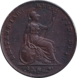 1859 FARTHING ( AUNC )