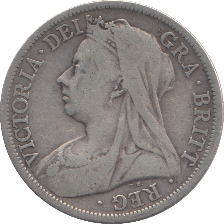 1900 HALFCROWN ( FINE )