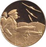 1974 SILVER GOLD PLATED WINSTON CHURCHILL BATTLE OF BRITAIN MEDALLION