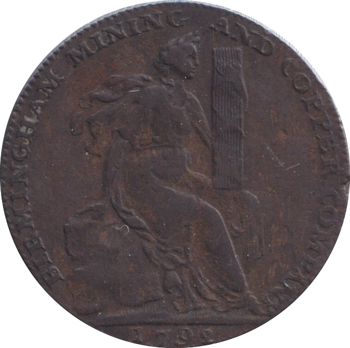 1792 BIRMINGHAM HALFPENNY TOKEN