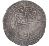 1582 ELIZABETH I SIXPENCE