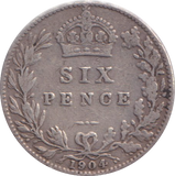 1904 SIXPENCE ( GF )