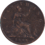 1886 FARTHING ( VF )