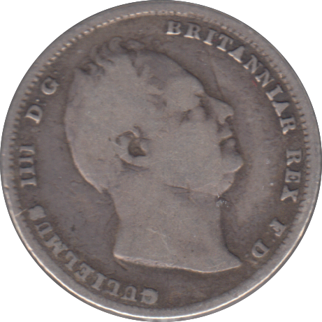 1834 SIXPENCE ( FINE )