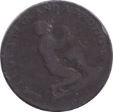 1795 AM I NOT A MAN ANTI SLAVERY HALFPENNY TOKEN