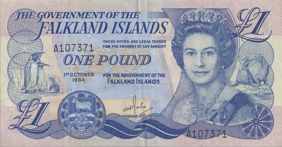 1984 ONE POUND FALKLAND ISLANDS BANKNOTE REF-1805