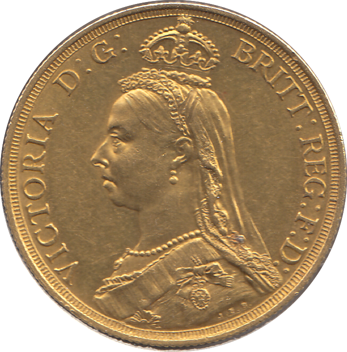 1887 GOLD DOUBLE SOVEREIGN ( AUNC ) 3
