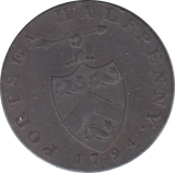 1794 PORTSEA HALFPENNY TOKEN