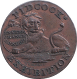 1795 PIDCOCK EXHIBITION HALFPENNY TOKEN