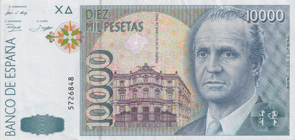 1992 10000 PESTAS BANKNOTE SPAIN REF-1653