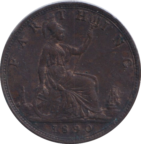 1890 FARTHING ( VF )