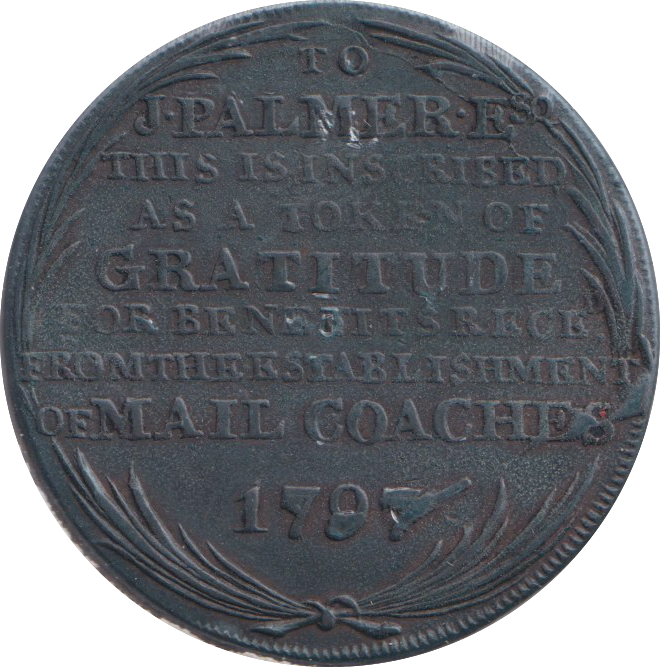 1794 HALFPENNY TOKEN MAIL COACH