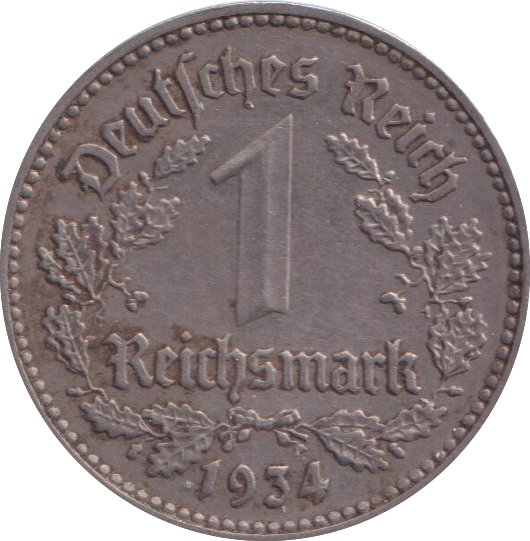 1934 1 REICHSMARK GERMANY