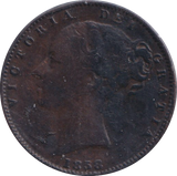 1838 FARTHING ( FINE )