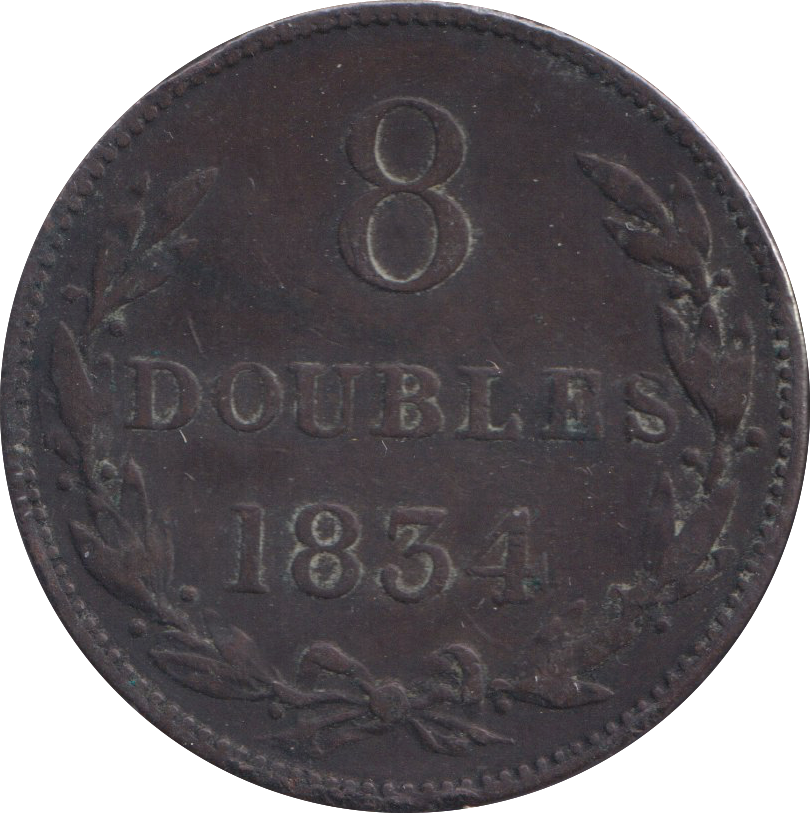 1834 8 DOUBLES GUERNSEY