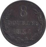 1834 8 DOUBLES GUERNSEY