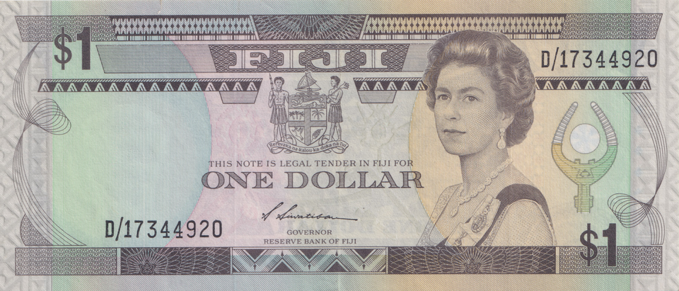 1987 ONE DOLLAR FIJI BANKNOTE REF-1797