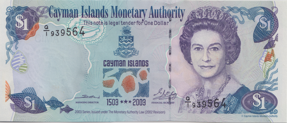 2003 ONE DOLLAR CAYMAN ISLANDS BANKNOTE REF-1785