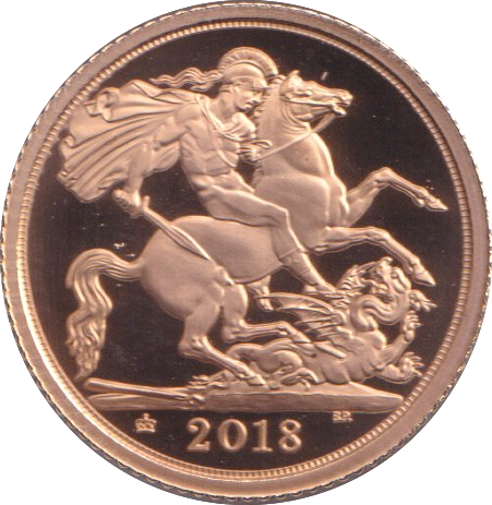 2018 GOLD HALF SOVEREIGN ( PROOF )