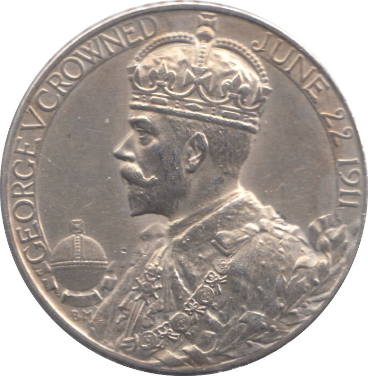 1911 SILVER COMMEMORATIVE COIN GEORGE V CROWNED